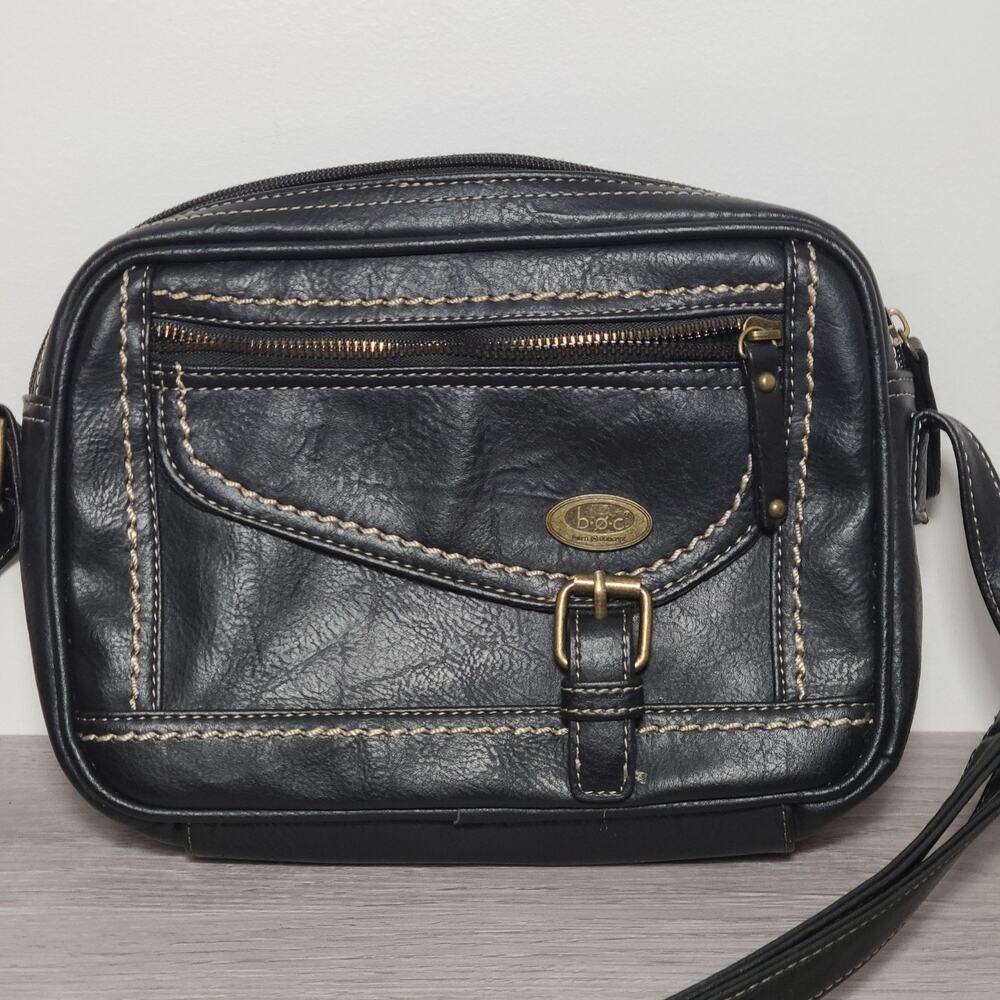BOC Crossbody Bag Purse Soft Faux Leather Dark Brown‎